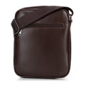 Crossbody taška z imitácie kože tmavohnedá 100-4P-911-4