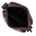 Crossbody taška z imitácie kože tmavohnedá 100-4P-911-4
