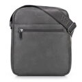 Crossbody taška z imitácie kože s nastaviteľným pásom sivá 100-4P-914-8