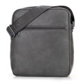 Crossbody taška z imitácie kože s nastaviteľným pásom sivá 100-4P-914-8