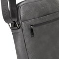 Crossbody taška z imitácie kože s nastaviteľným pásom sivá 100-4P-914-8