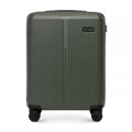 Mała walizka z ABS-u w drobne paski khaki 56-3A-601-85