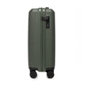 Mała walizka z ABS-u w drobne paski khaki 56-3A-601-85