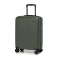Mała walizka z ABS-u w drobne paski khaki 56-3A-601-85