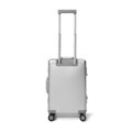 Mała walizka z aluminium na kółkach srebrna 56-3H-101-12M