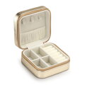 Małe metaliczne etui na biżuterię z przegródkami złote 104-2Y-504-GGG