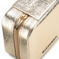 Małe metaliczne etui na biżuterię z przegródkami złote 104-2Y-504-GGG