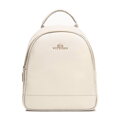 Mały plecak damski ze skóry naturalnej groszkowej kremowy 102-4E-624-0