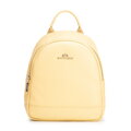 Mały plecak damski ze skóry naturalnej groszkowej żółty 102-4E-624-Y
