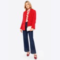 Marynarka z tkaniny boucle czerwona 100-9X-500-3