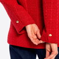 Marynarka z tkaniny boucle czerwona 100-9X-500-3