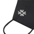 Maseczka bawełniana profilowana z białym monogramem czarna MASECZKA-4M