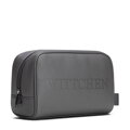 Męska kosmetyczka z imitacji skóry z logo szara 29-3Y-901-8