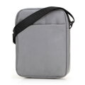 Pánska crossbody taška s dekoratívnou stuhou sivá 100-4U-905-8