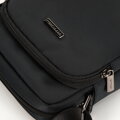 Pánska crossbody taška s predným vreckom čierna 99-4P-211-1