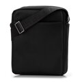 Pánska crossbody taška s ozdobným výrezom čierno-červená 98-4P-200-1