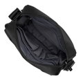Pánska crossbody taška s ozdobným výrezom čierno-červená 98-4P-200-1