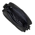 Pánska crossbody taška s ozdobným výrezom čierno-modrá 98-4P-200-11