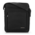 Pánska crossbody taška z textílie s lemovaním čierna 98-4P-201-1