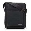 Pánska crossbody taška z textílie s lemovaním grafitová 98-4P-201-8