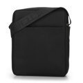 Pánska crossbody taška z textílie s lemovaním čierna 98-4P-201-1