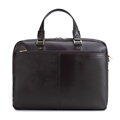 Męska skórzana torba na laptopa 14” z paskiem brązowa 103-3U-001-4