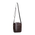 Męska torba listonoszka ze skóry naturalnej ciemny brąz 103-4U-008-4