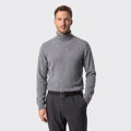 Męski golf z wełny szary 29-99-350-8