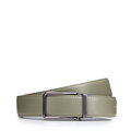 Męski pasek ze skóry naturalnej z klamrą automatyczną zielony 102-8M-105-Z