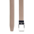 Męski pasek ze skóry naturalnej z klamrą automatyczną beżowy 102-8M-105-89