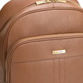 Męski plecak z miejscem na laptopa 14” ze skóry naturalnej jasny brąz 102-3U-600-5