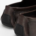 Męskie półbuty slip-on ze skóry brązowe 100-M-504-4