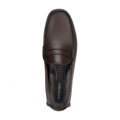 Męskie półbuty slip-on ze skóry brązowe 100-M-504-4