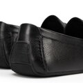 Męskie półbuty slip-on ze skóry naturalnej czarne 100-M-505-1