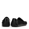 Męskie półbuty slip-on ze skóry naturalnej czarne 100-M-505-1