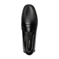 Męskie półbuty slip-on ze skóry naturalnej czarne 100-M-505-1
