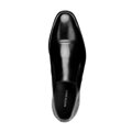 Męskie półbuty ze skóry naturalnej wsuwane czarne 101-M-505-1