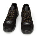 Męskie sneakersy na lekkiej podeszwie czarne 96-M-951-1