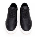 Męskie sneakersy z ekoskóry klasyczne czarne 99-M-713-1