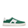 Męskie sneakersy z kontrastową podeszwą zielone 99-M-712-Z