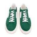 Męskie sneakersy z kontrastową podeszwą zielone 99-M-712-Z