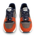 Męskie sneakersy z odblaskową wstawką szaro-pomarańczowe 96-M-953-3