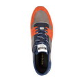 Męskie sneakersy z odblaskową wstawką szaro-pomarańczowe 96-M-953-3
