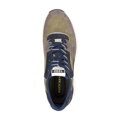 Męskie sneakersy z odblaskową wstawką zielono-szare 96-M-953-Z