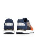 Męskie sneakersy z odblaskową wstawką szaro-pomarańczowe 96-M-953-3