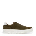 Męskie sneakersy zamszowe na grubej podeszwie zielone 96-M-709-Z