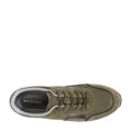 Męskie sneakersy zamszowe z elastycznymi wstawkami zielone 96-M-513-Z