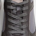 Męskie sneakersy ze skóry ekologicznej ze wstawkami szaro-brązowe 98-M-700-8