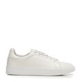 Męskie sneakersy ze skóry naturalnej licowej kremowe 101-M-510-0