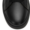 Męskie sneakersy ze skóry naturalnej licowej czarne 101-M-510-1